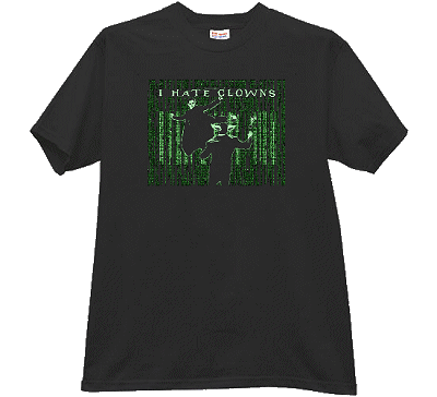 Clowntrix Matrix Movie Parody Black Short Sleeved T-Shirt 